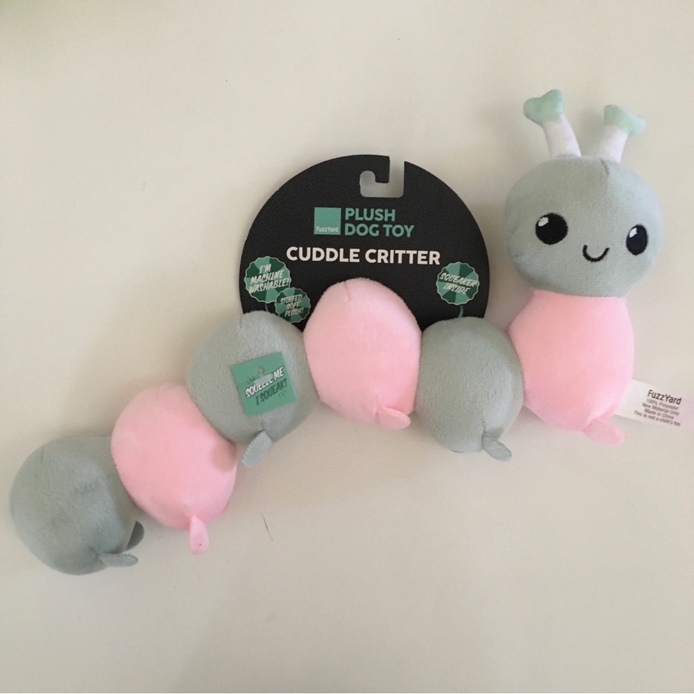 NEW Dog Toy “Cuddle Critter” with Squeaker Plush Machine Washable | FuzzYard